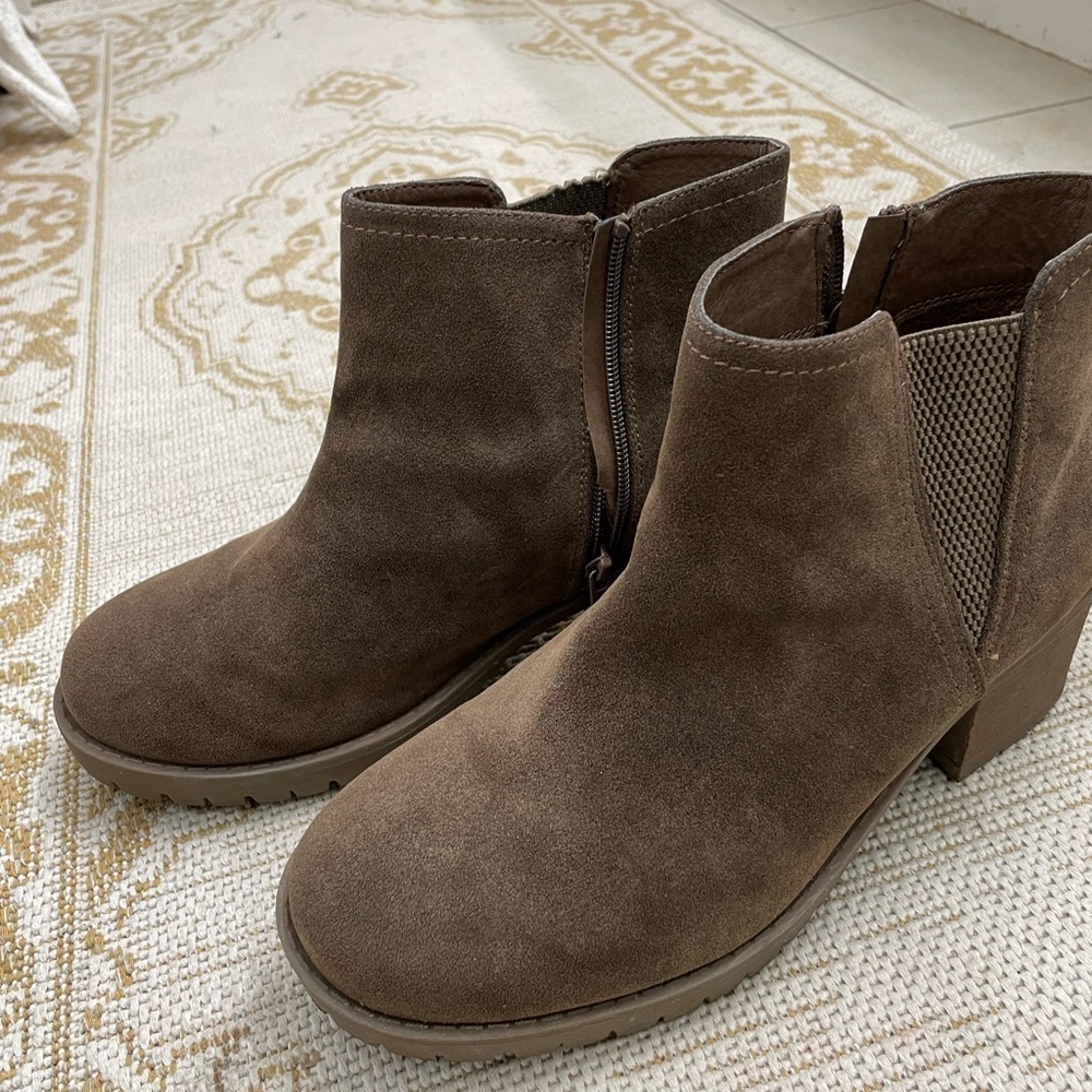 Torrid Brown Faux Suede Ankle Bootie